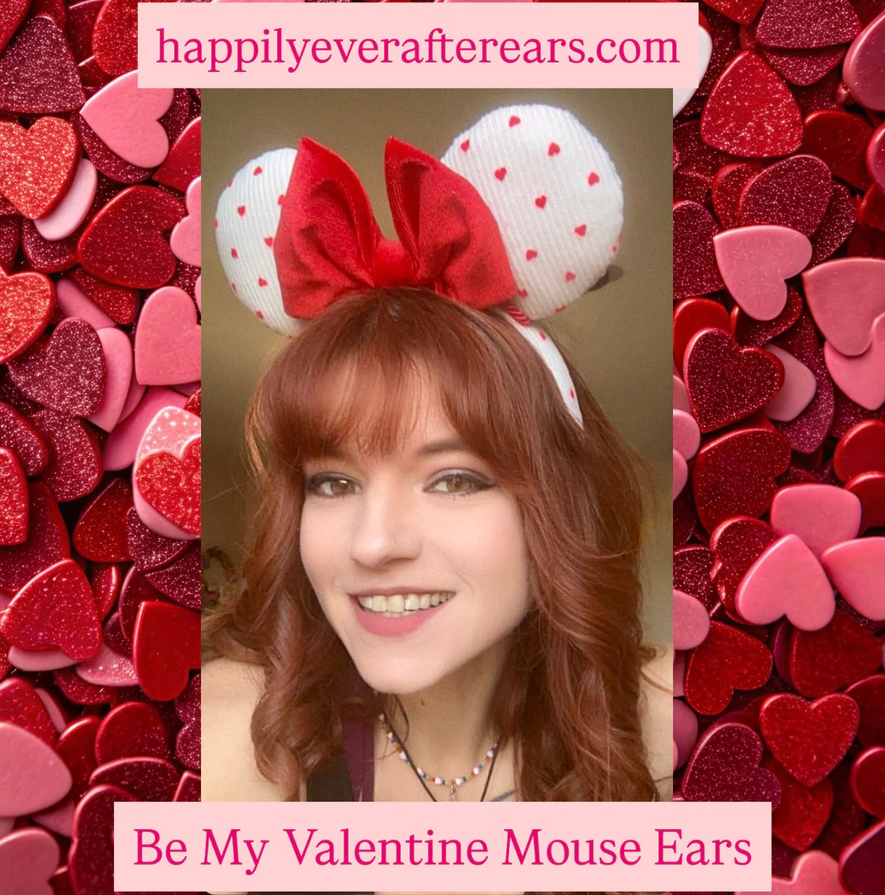 Model Tam in her Be Mine Custom Ears.