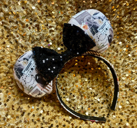 The Poet Mouse Ears - Taylor Inspired Headband with Sequin Bow