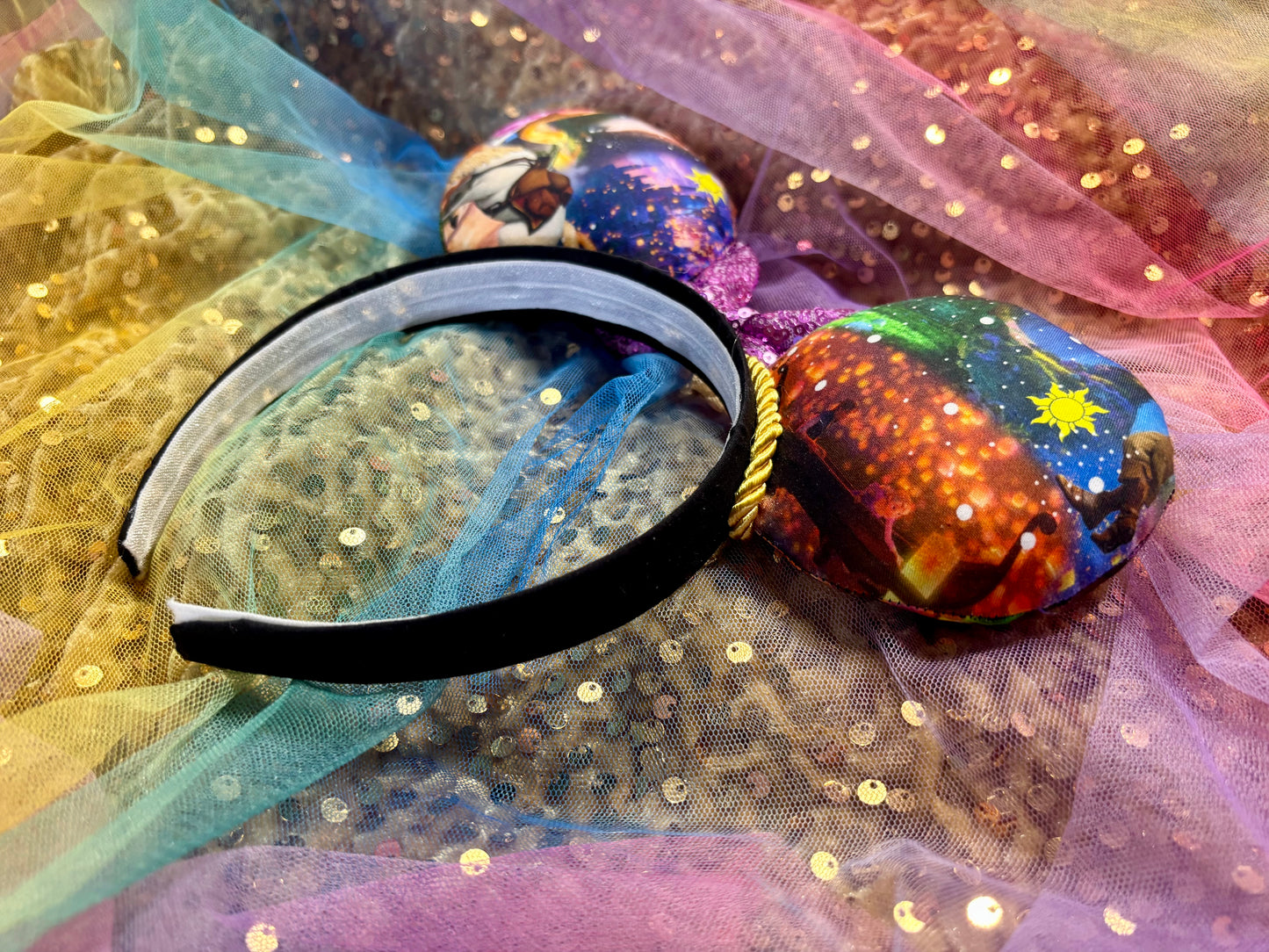 Tangled Inspired Mouse Ears - Rapunzel Purple Mickey Ears Headband