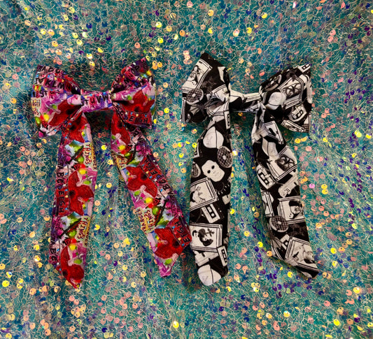 Stranger Things Inspired Hair Bow Bundle | 2-Piece Upside Down Set | Handmade & Ready to Ship