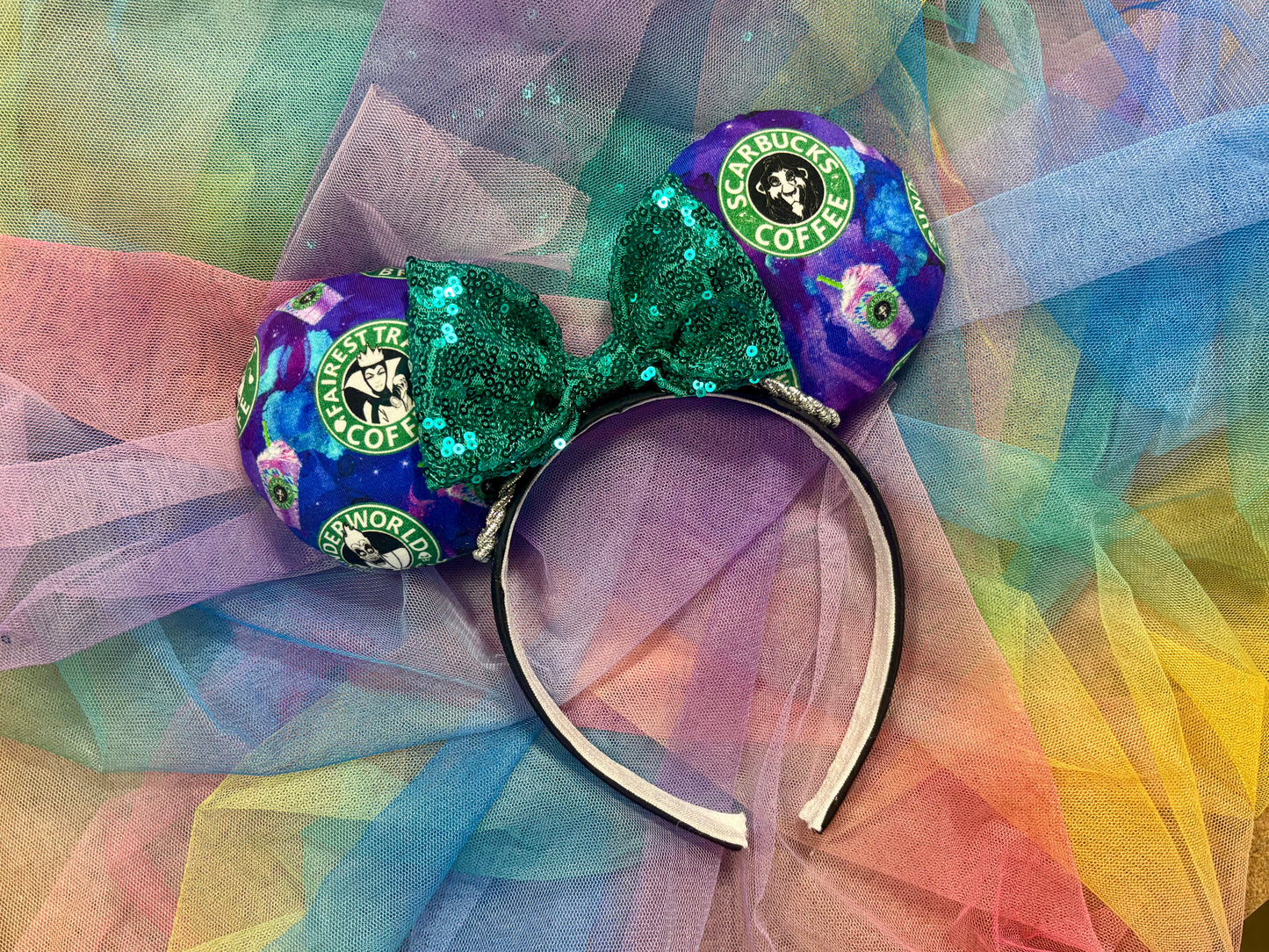 Caffeinated Villains Mouse Ears - Disney Villain Coffee Mickey Ear Headband