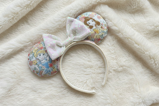 Pretty Princesses Mouse Ears Headband | Disney Princess Inspired | Handmade & Ready to Ship.