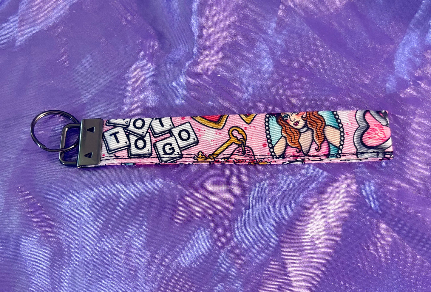 back view of the keychain. Handmade and ready to ship.