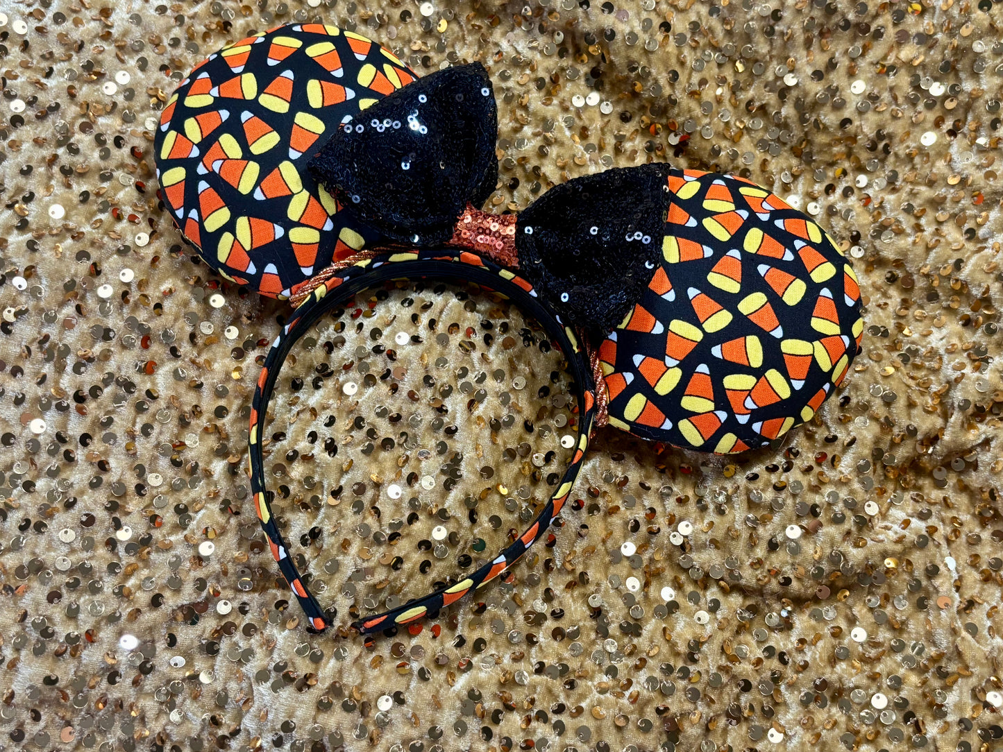 Candy Corn Mouse Ears - Halloween Mickey Ear Headband for Disney Park Days