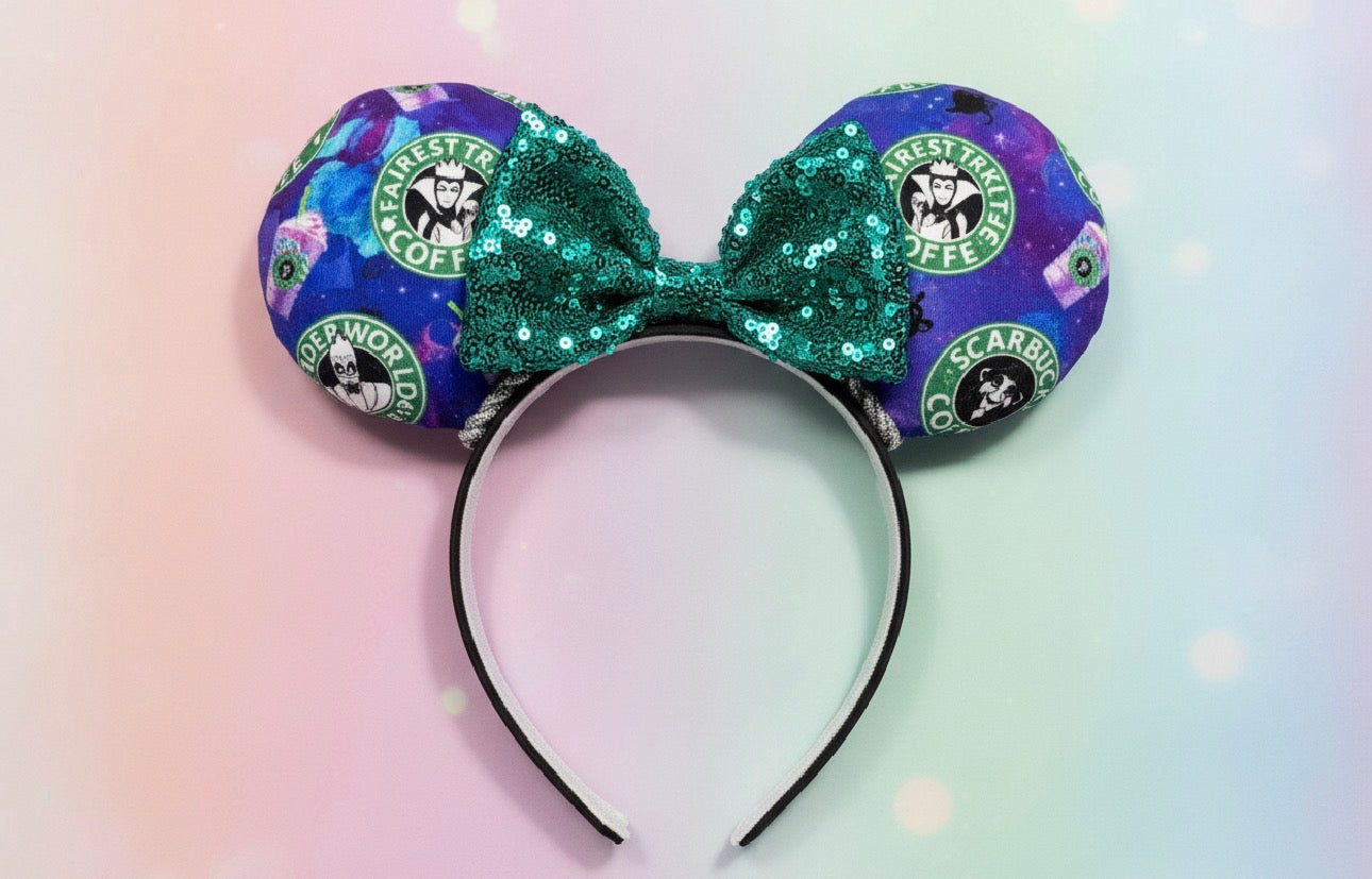 Caffeinated Villains Ear Headband