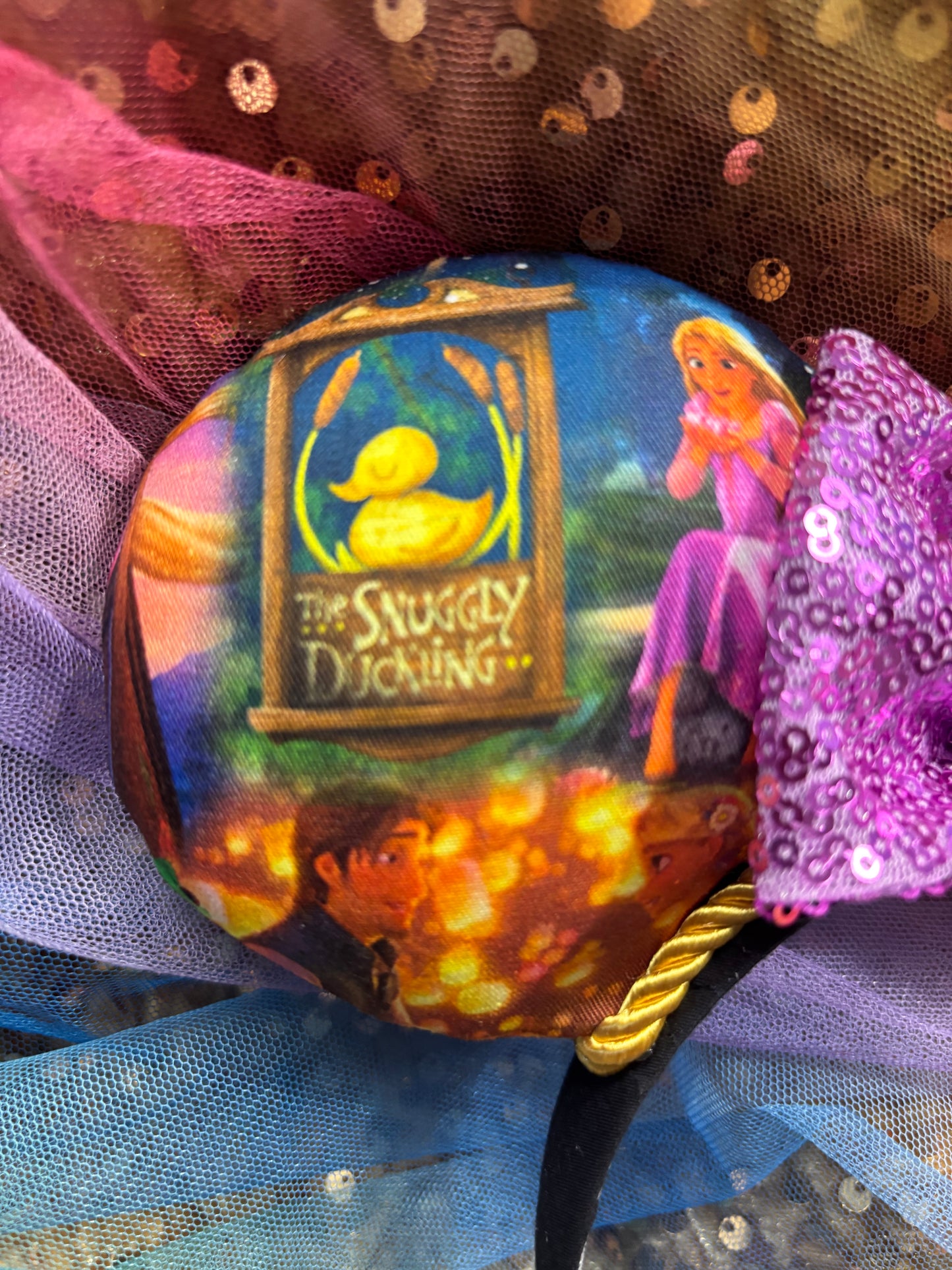 Tangled Inspired Mouse Ears - Rapunzel Purple Mickey Ears Headband