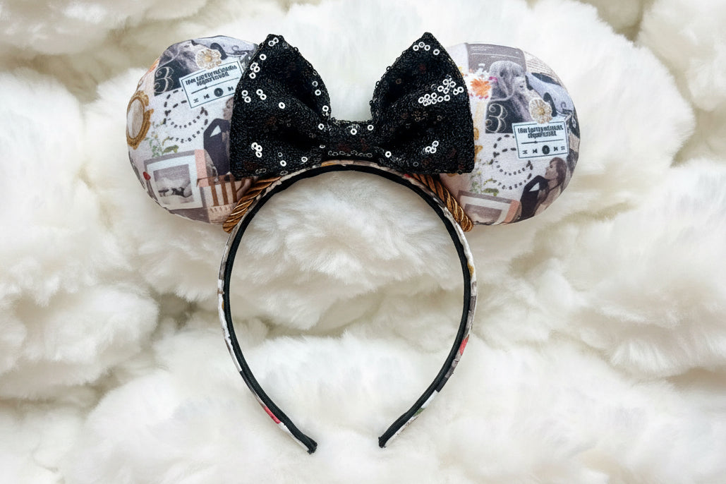 The Poet Mouse Ears - Taylor Inspired Headband with Sequin Bow