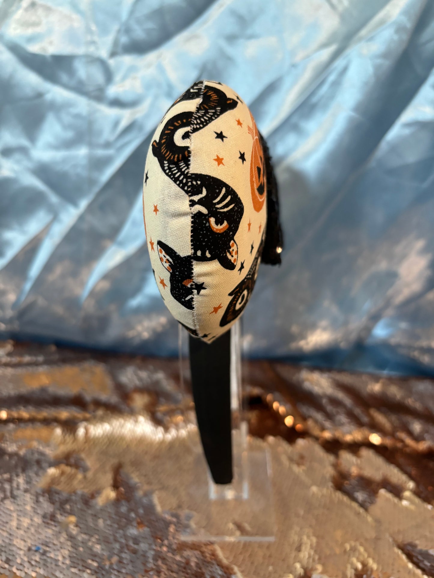 Halloween Mouse Ears – Spooky Cats & Pumpkins Handmade Disney Headband