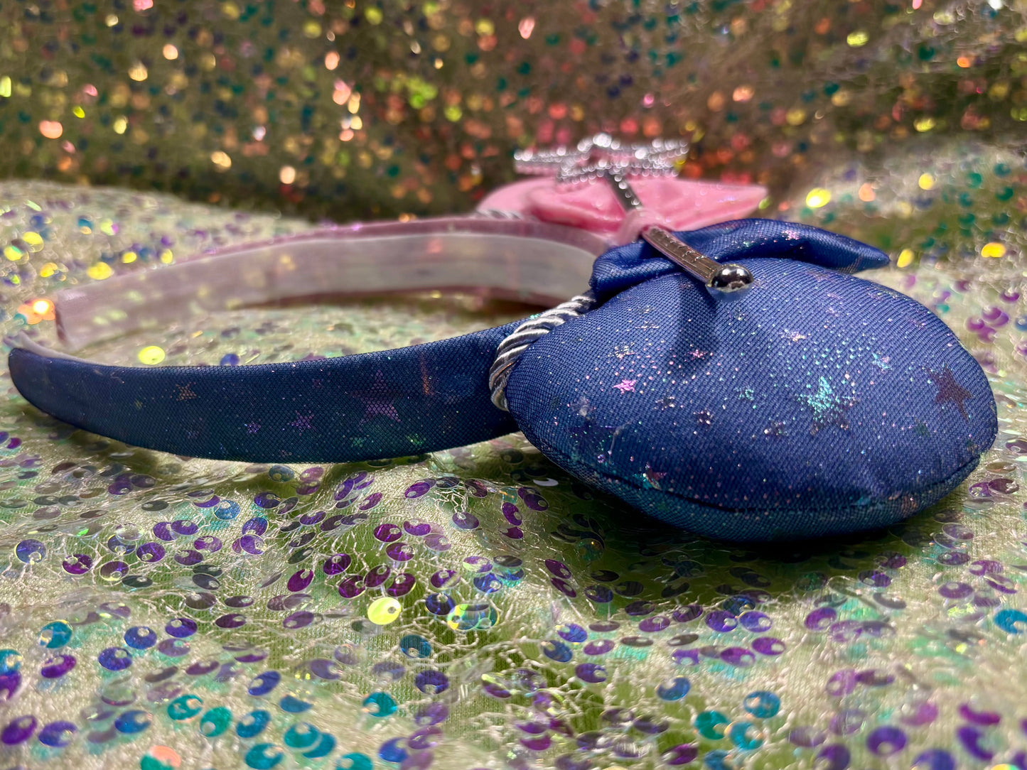 Sleeping Beauty Mouse Ears | Make It Pink Make It Blue Iridescent Star Headband