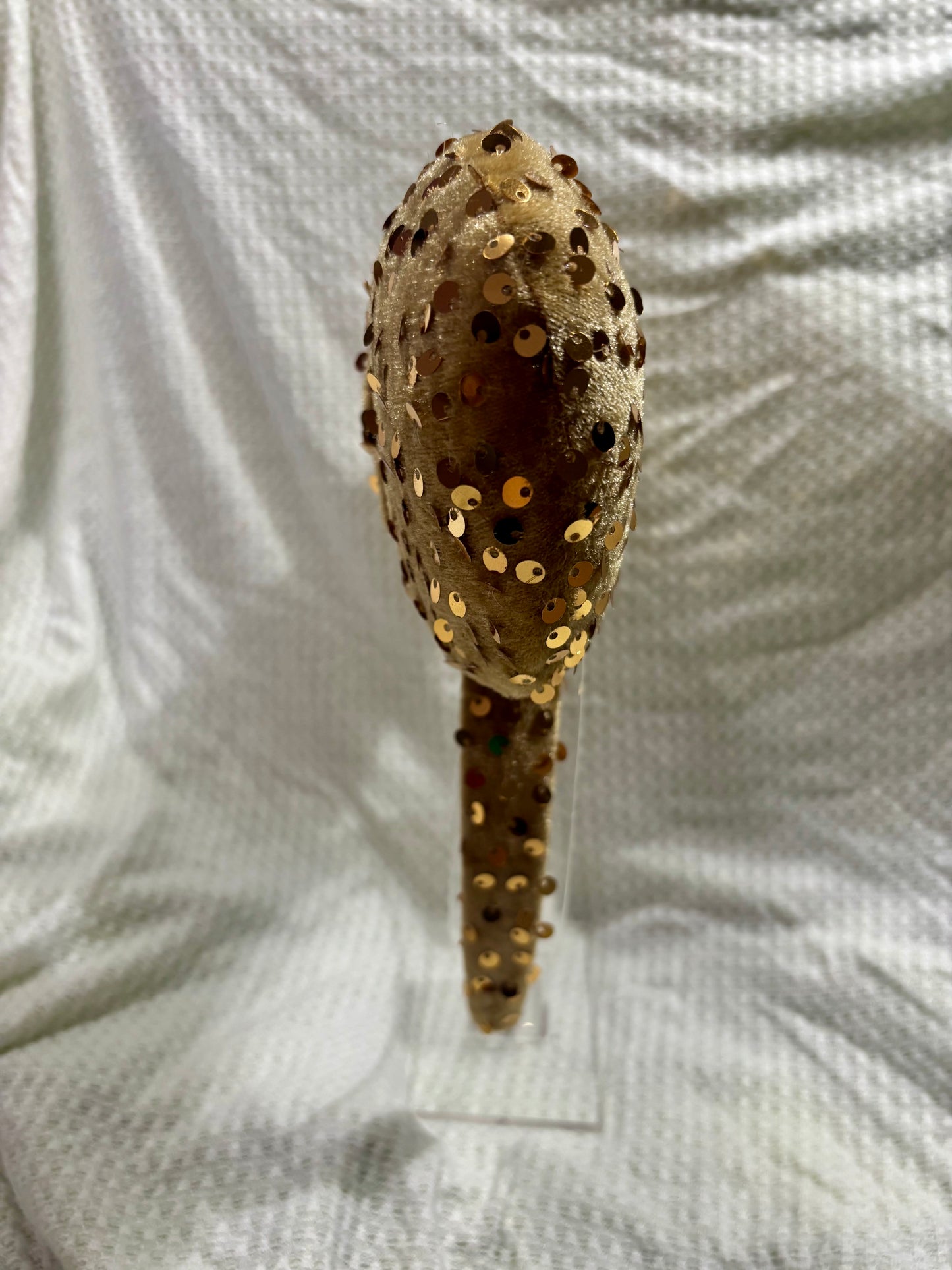 Gold Velvet Sequin Mouse Ears -  Deluxe Theme Park Headband