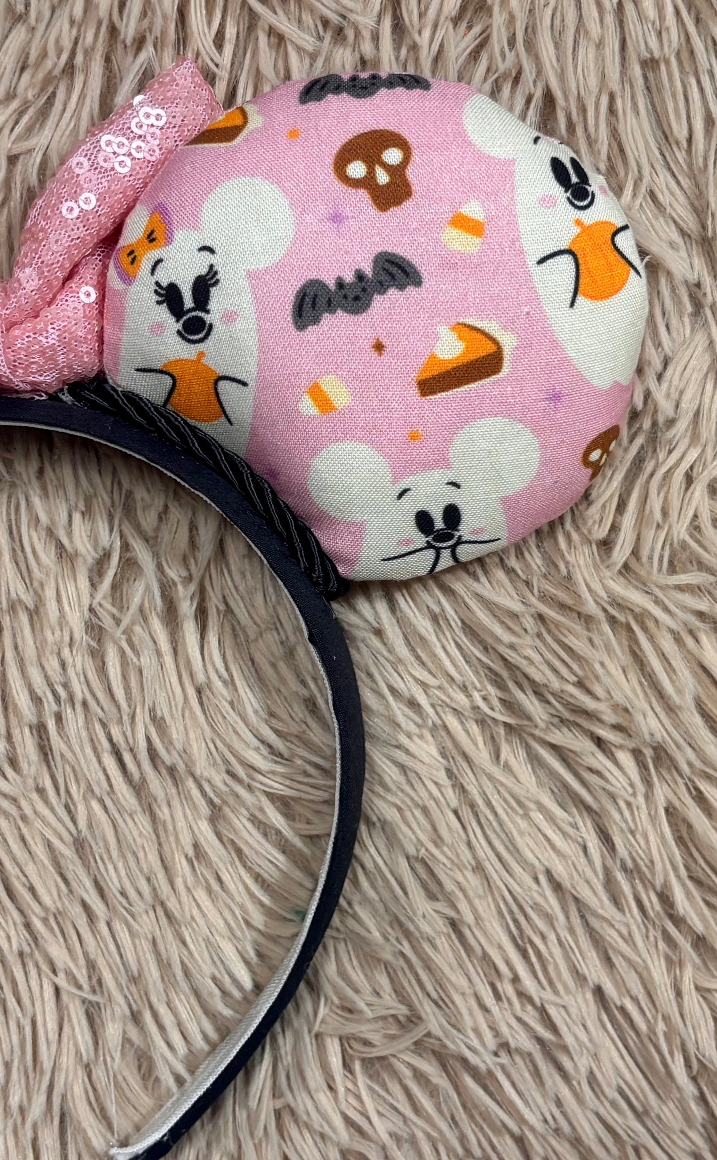 Pink Ghosts Ear Headband | Handmade Halloween Hair Accessory