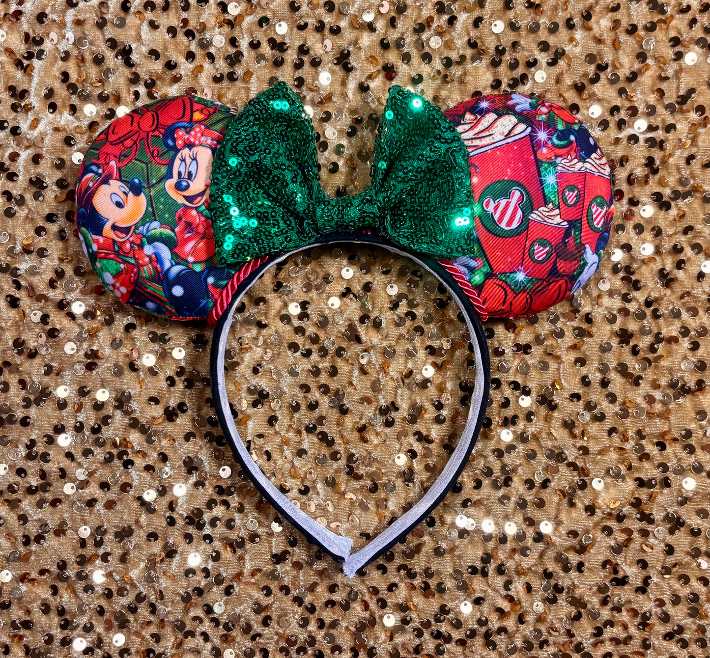 Caffeinated Christmas Mouse Ear Headband | Holiday Edition