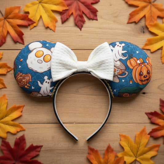 Fall Mouse Ears Headband – Handmade Pumpkin & Sequin Disney-Inspired Ears