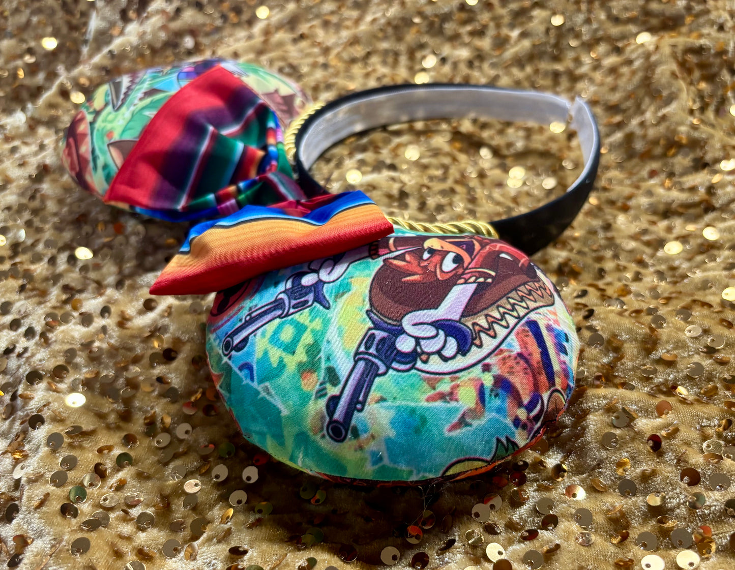 Three Caballeros Mouse Ears – EPCOT Mexico Pavilion Inspired Handmade Disney Headband