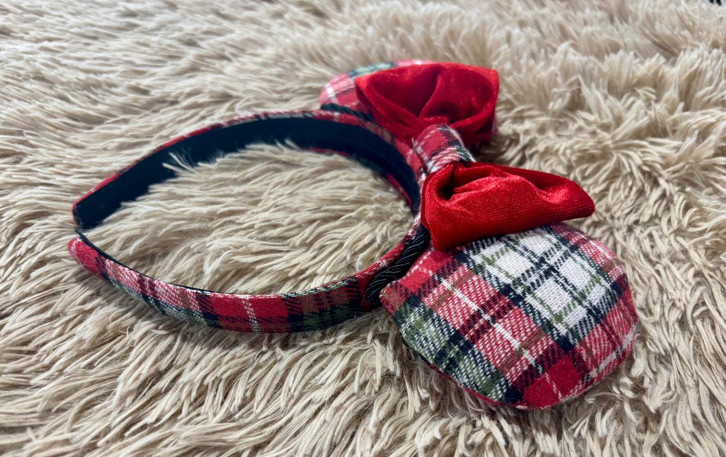 Wrapped in Red Plaid Ears