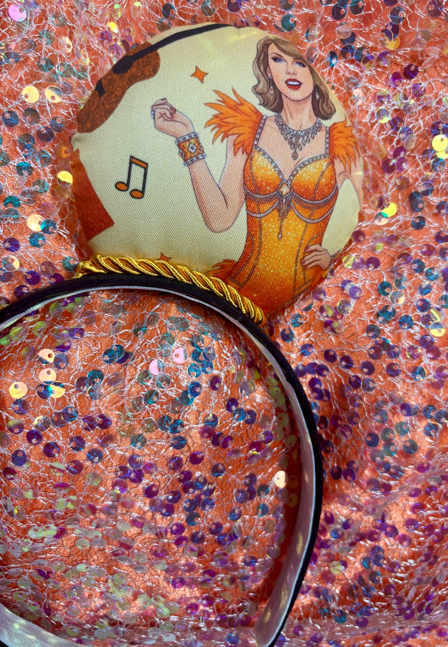 Ophelia Mouse Ears | LOAS Inspired Orange & Mint Satin Bow Theme Park Headband