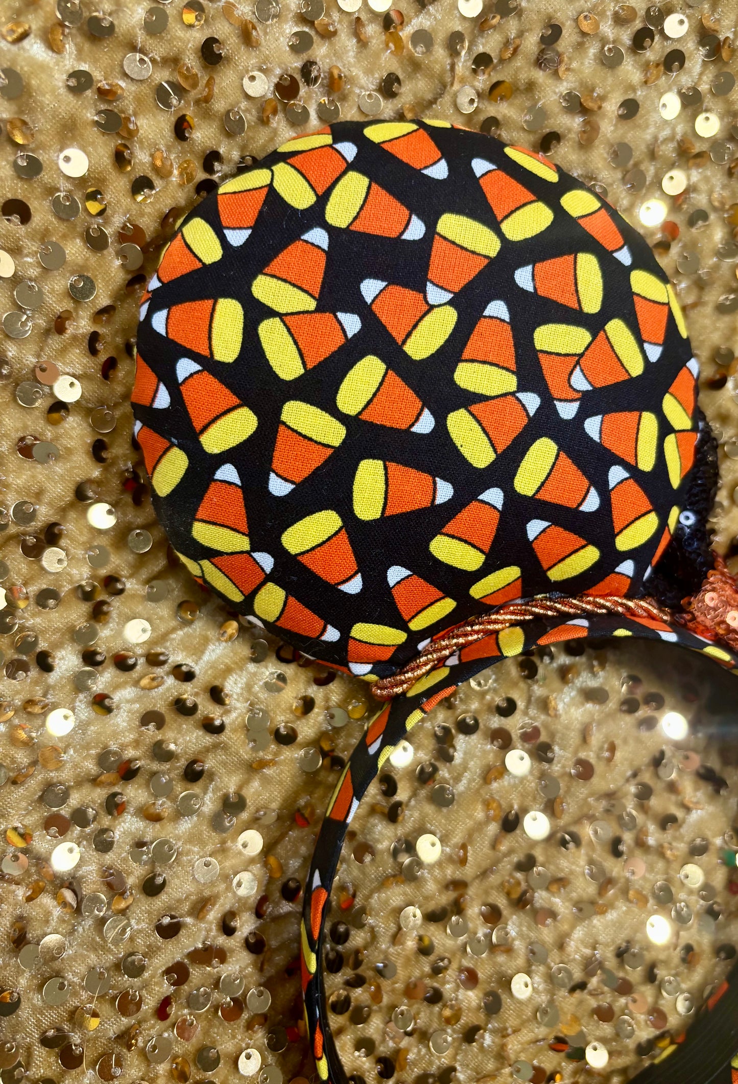 Candy Corn Mouse Ears - Halloween Mickey Ear Headband for Disney Park Days