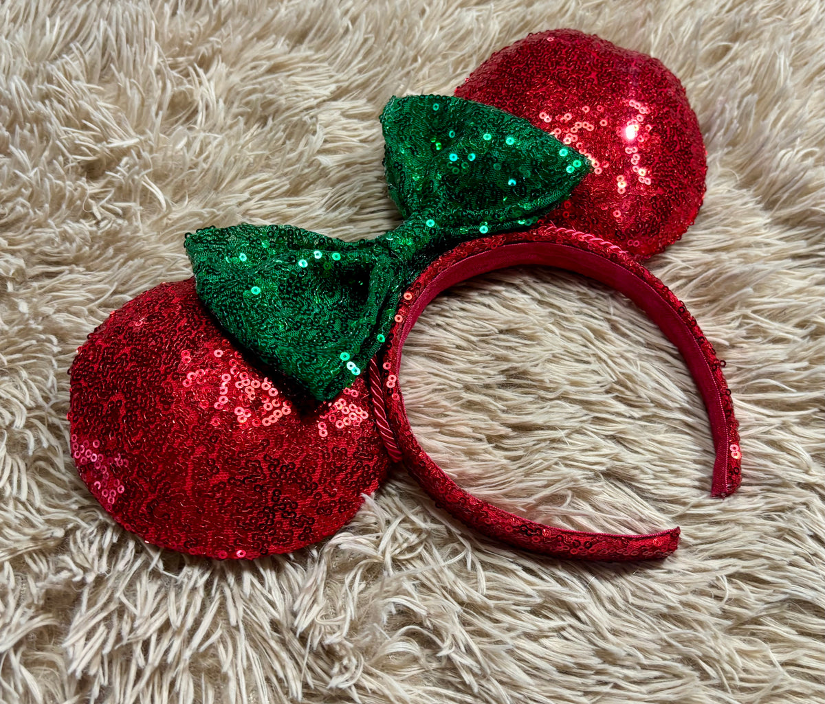 Red and Green Sequins Ears