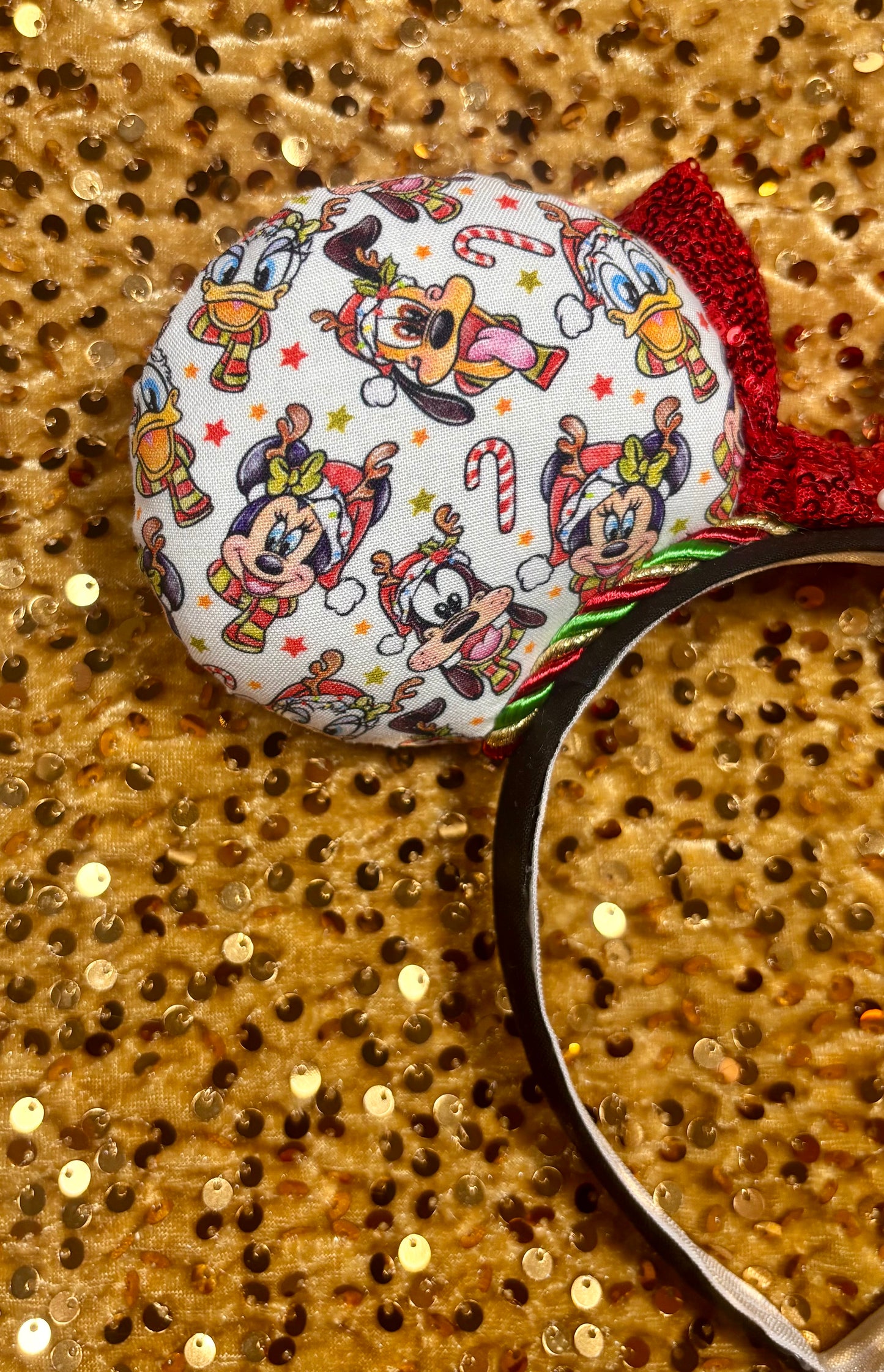 Christmas Pals Handmade Mouse Ear Headband