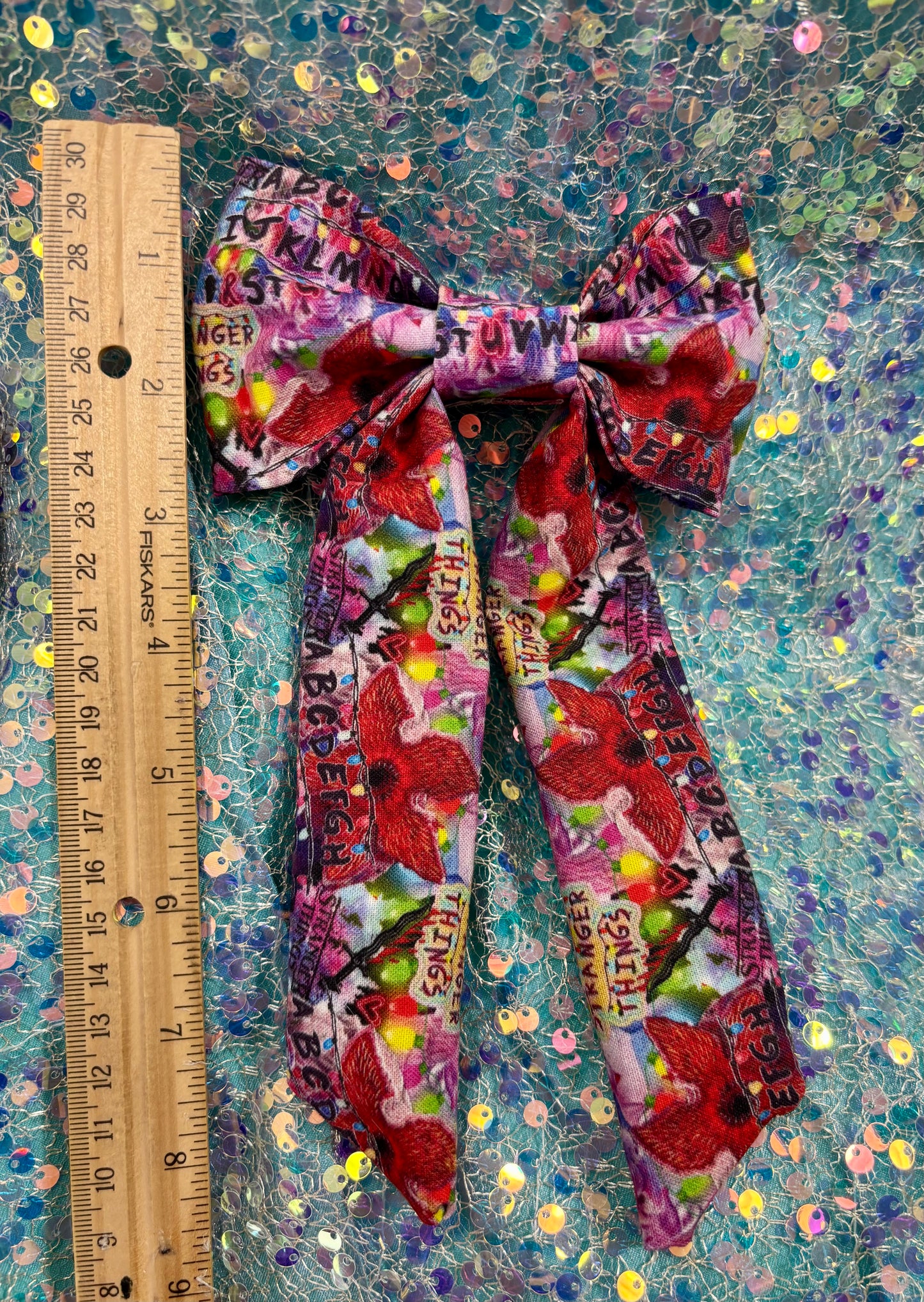 Stranger Things Inspired Hair Bow Bundle | 2-Piece Upside Down Set | Handmade & Ready to Ship