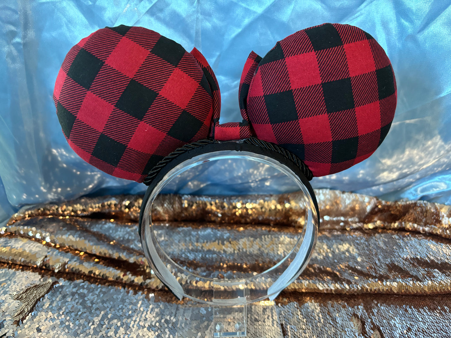 Buffalo Plaid Mouse Ears – Handmade Disney Headband