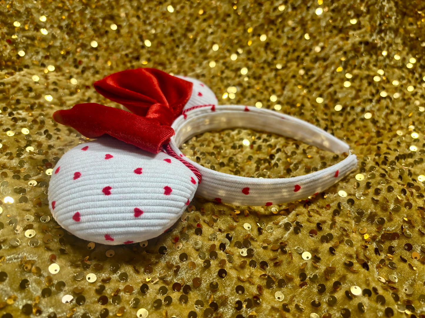 Side view of headband. Made and ready to ship. 