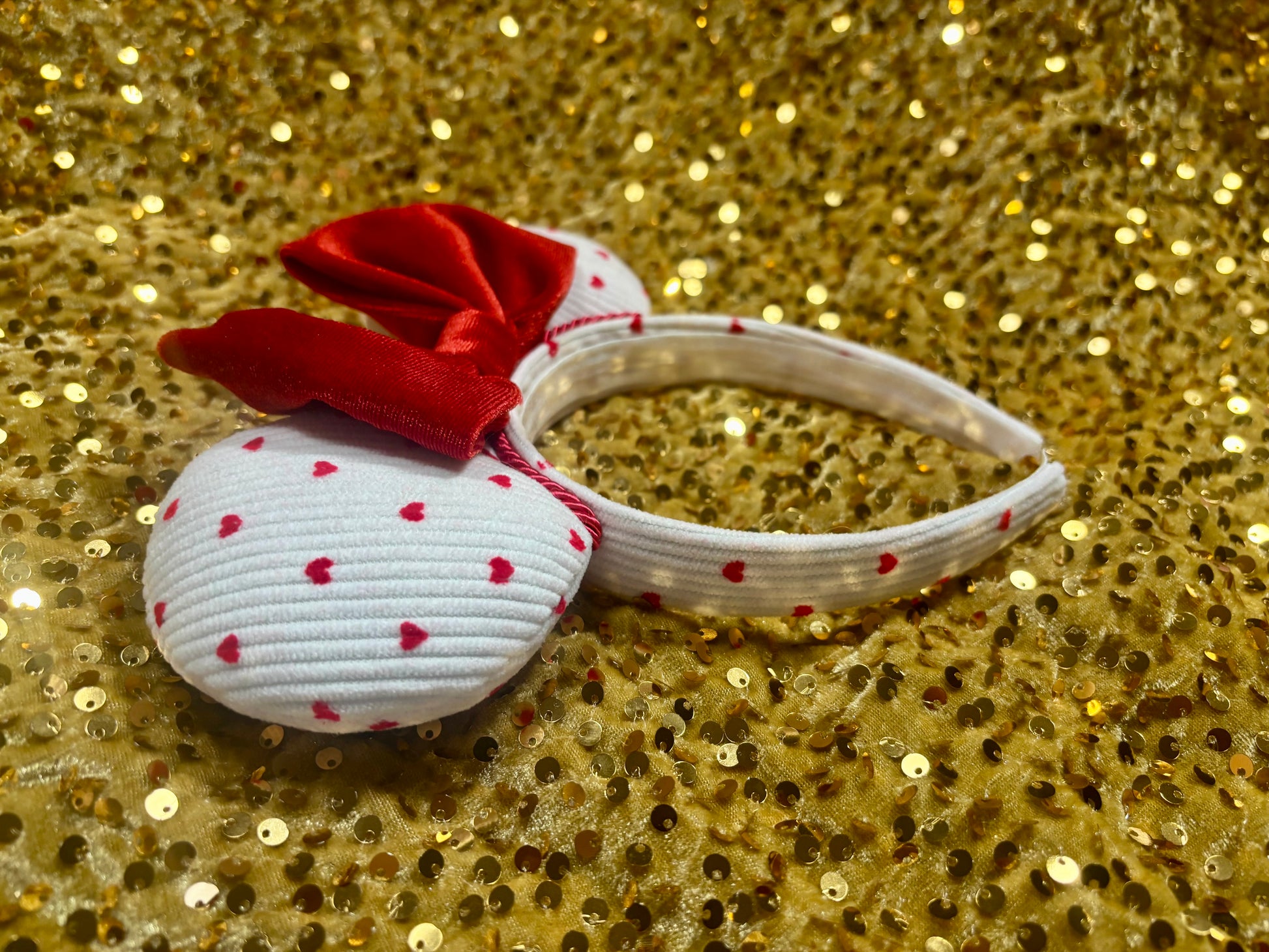 Side view of headband. Made and ready to ship. 
