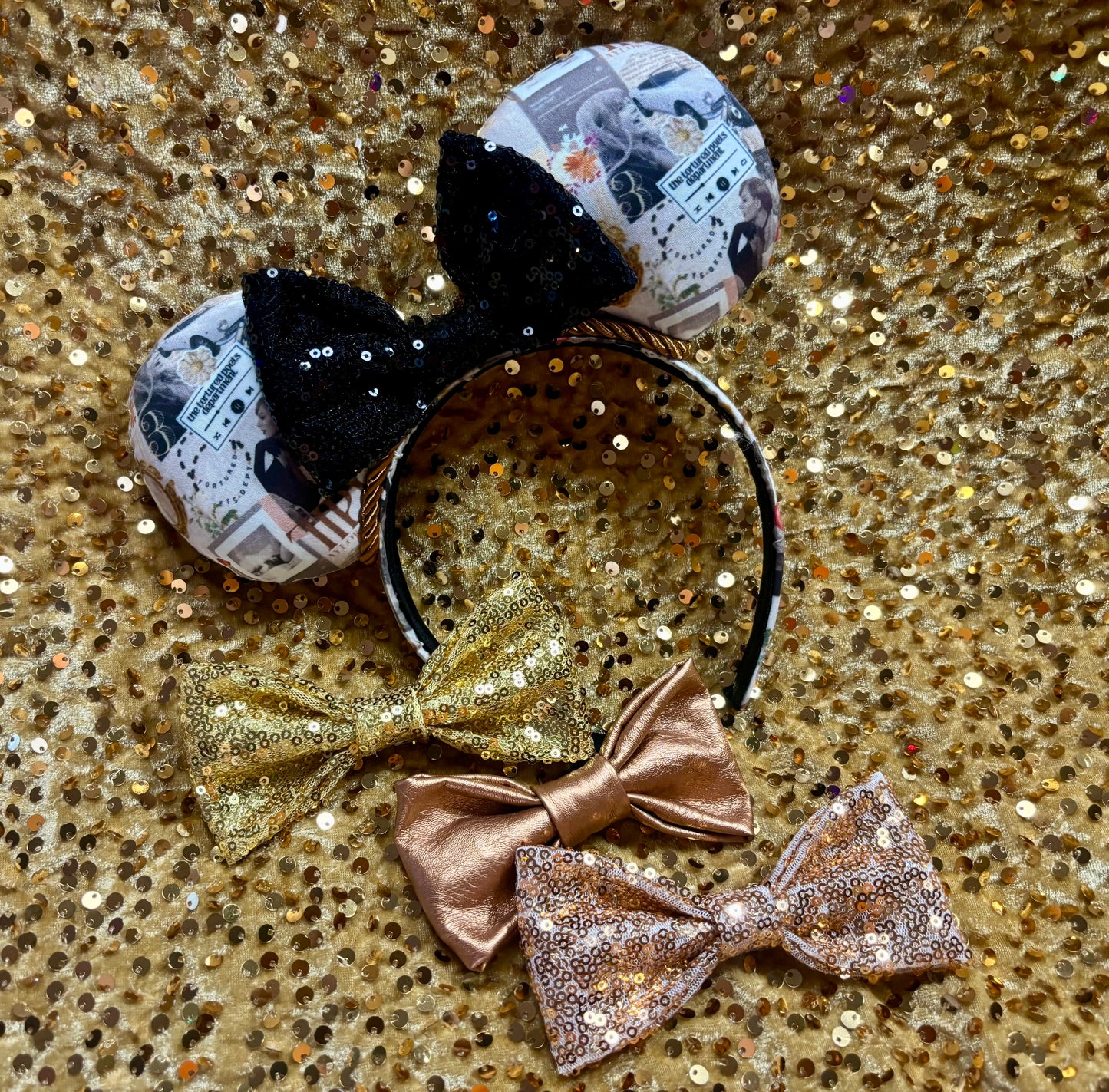 The Poet Mouse Ears - Taylor Inspired Headband with Sequin Bow