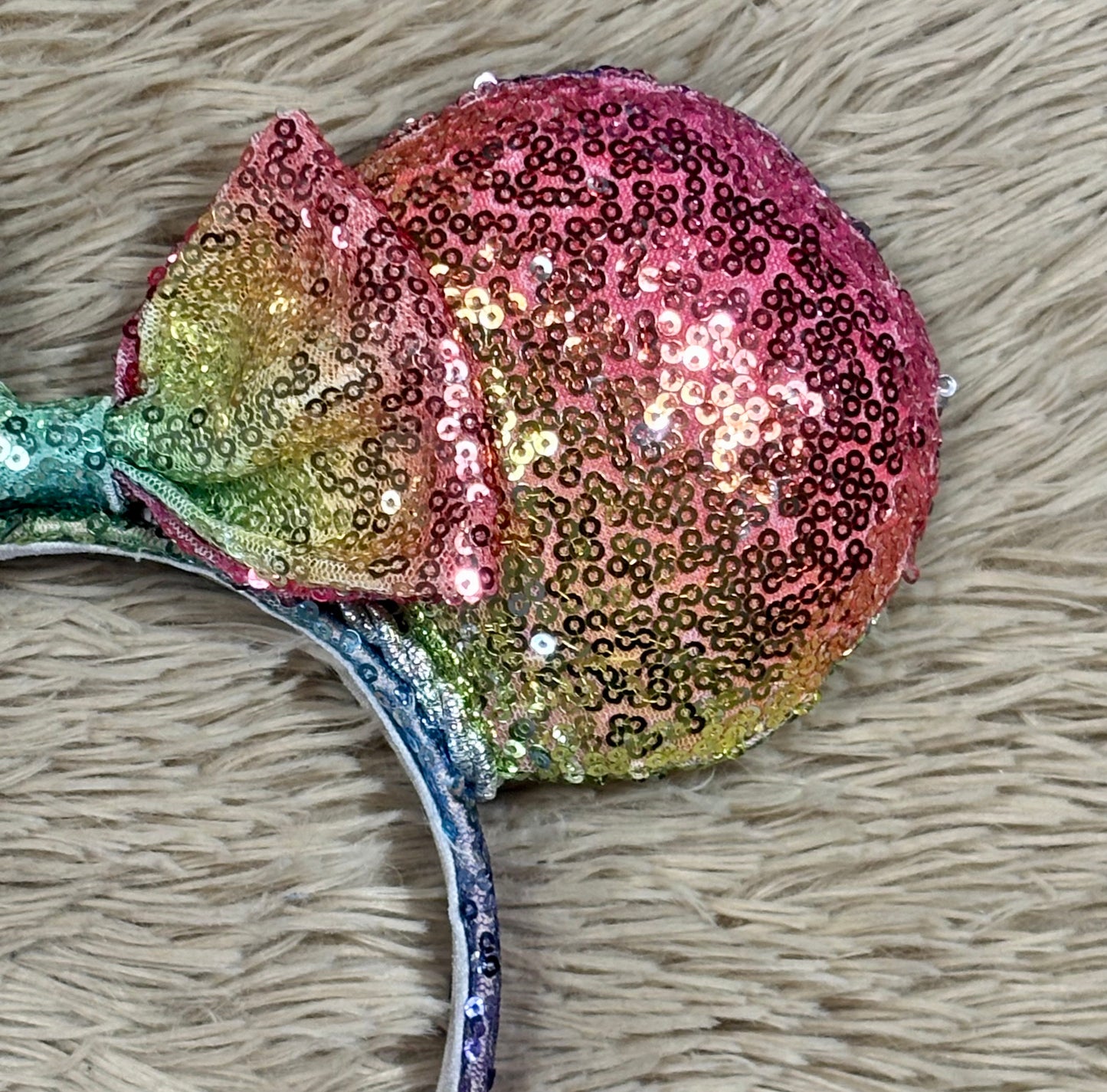 Rainbow Sequin Ears