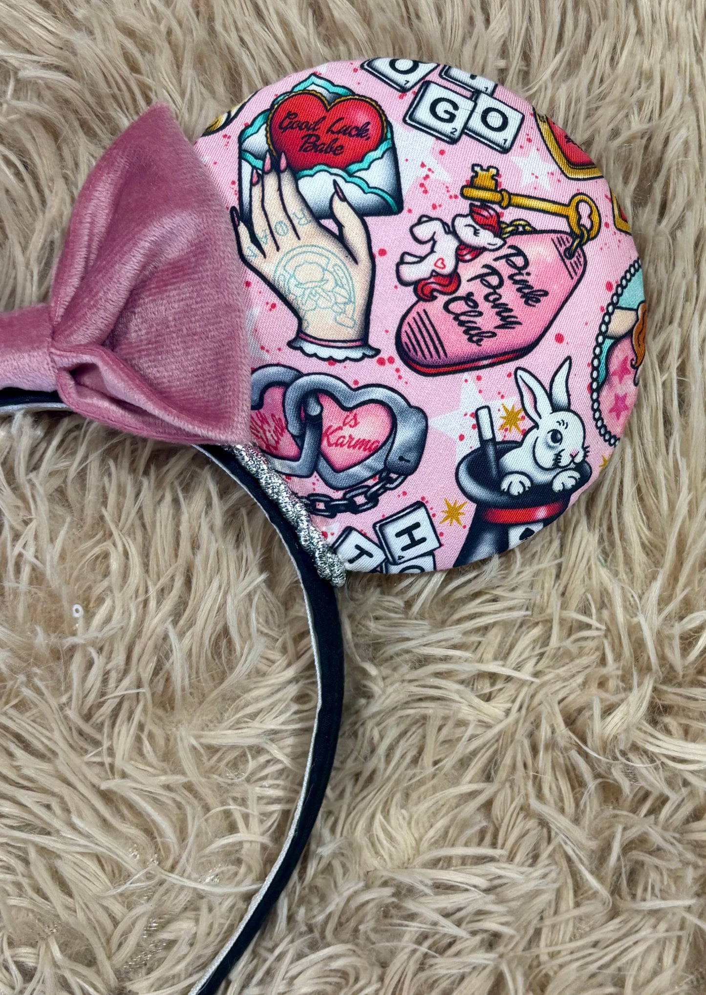 Pink Pony Ear Headband