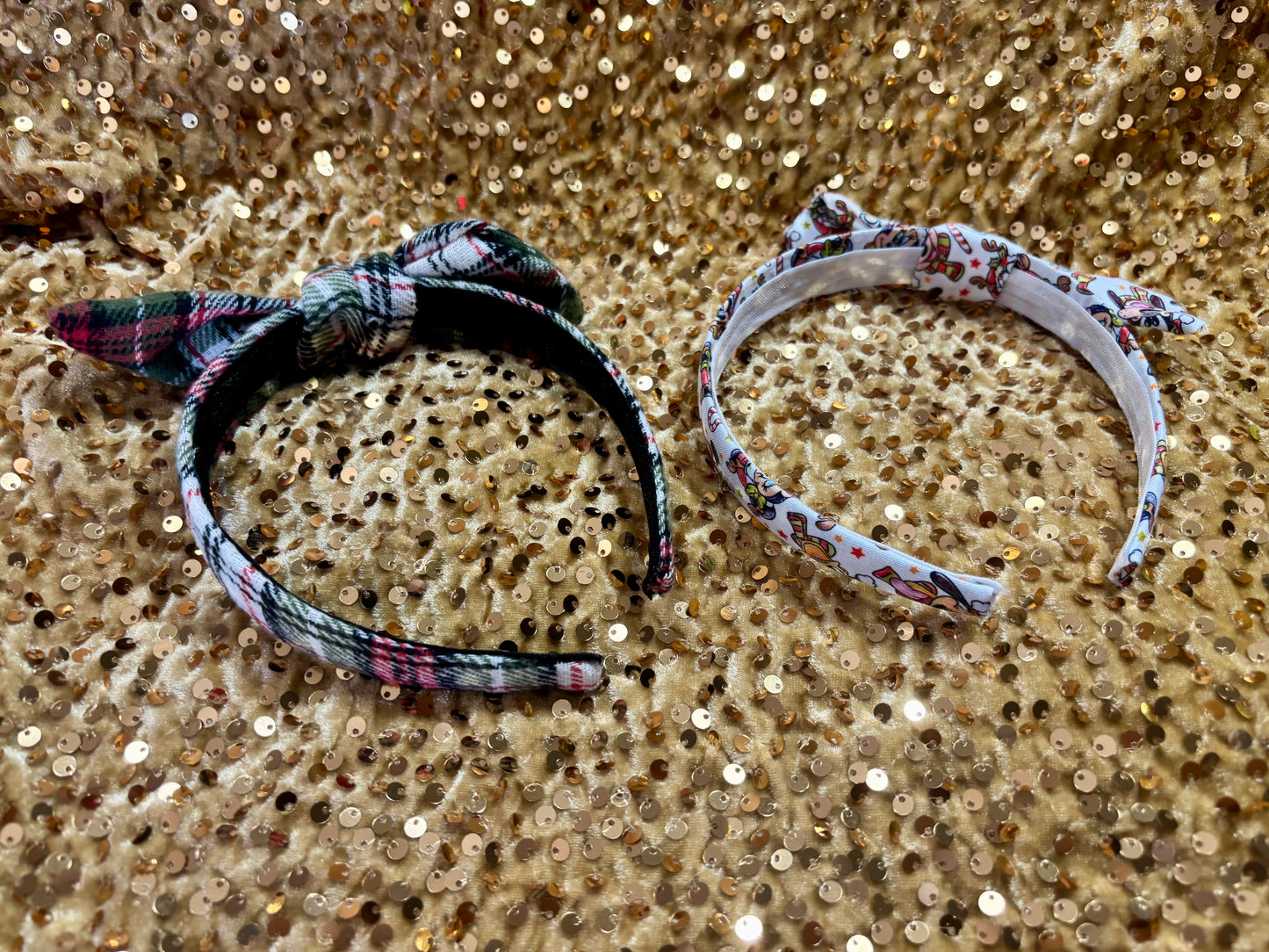 Christmas Pals Knotted Bow Headband Bundle – Handmade Holiday Headbands