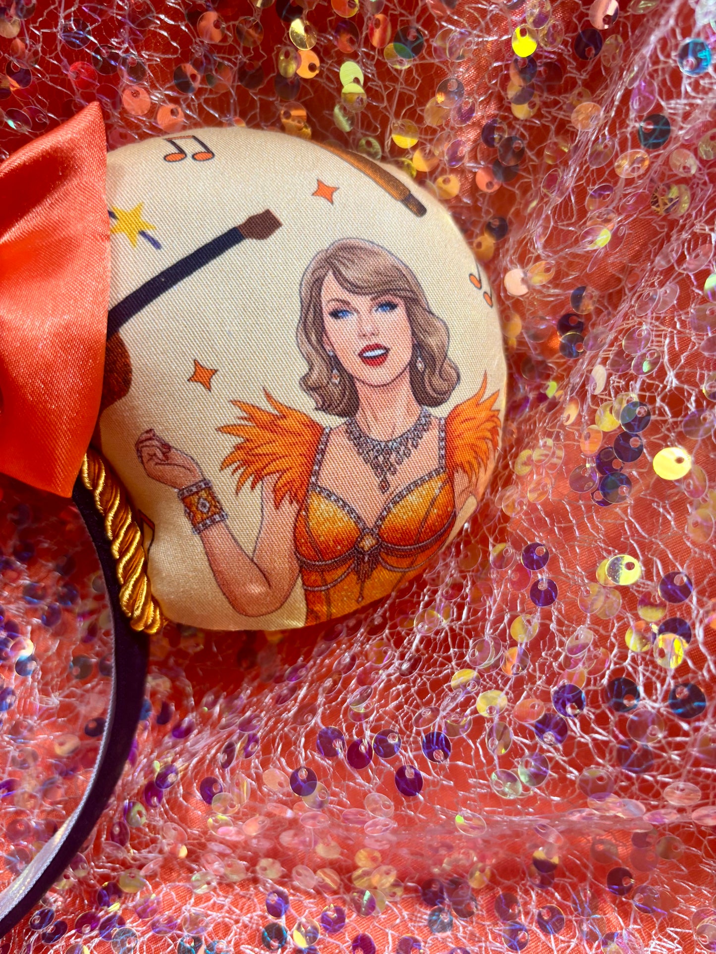 Ophelia Mouse Ears | LOAS Inspired Orange & Mint Satin Bow Theme Park Headband