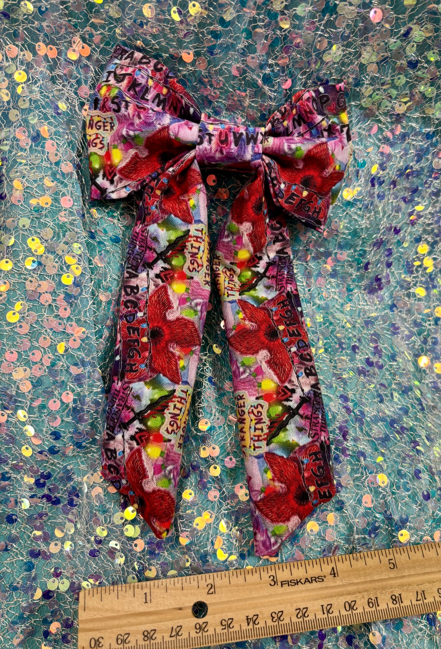 Stranger Things Inspired Hair Bow Bundle | 2-Piece Upside Down Set | Handmade & Ready to Ship