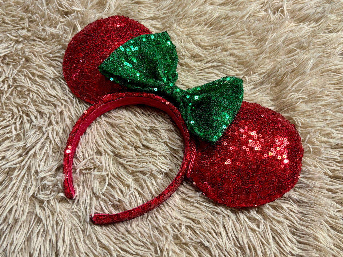 Red and Green Sequins Ears