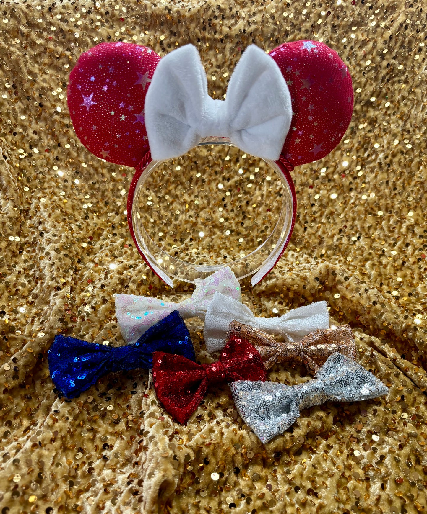 Red Iridescent Stars