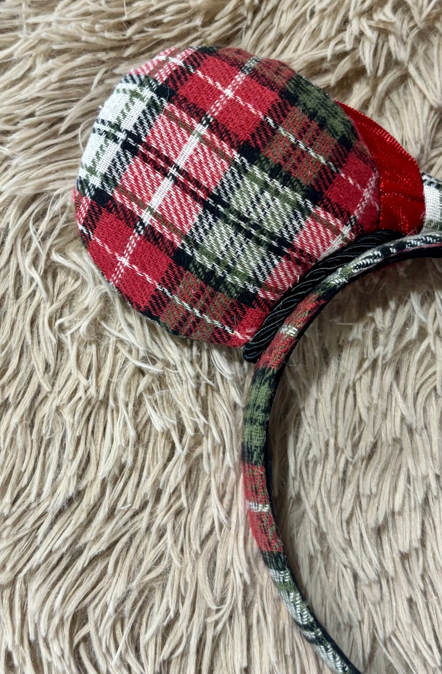 Wrapped in Red Plaid Ears
