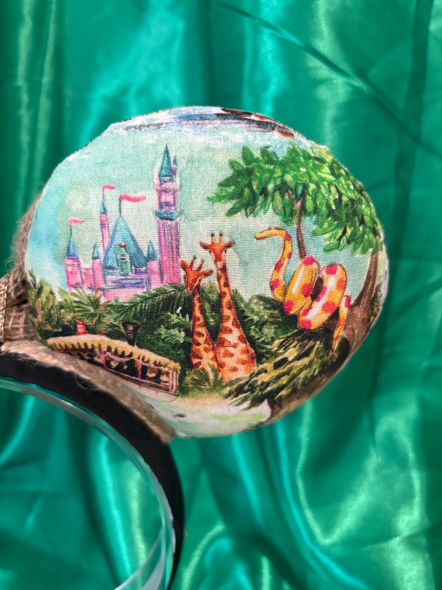 Jungle Cruise Mouse Ears – Magic Kingdom Safari Inspired Handmade Disney Headband | Brown Sequin Bow