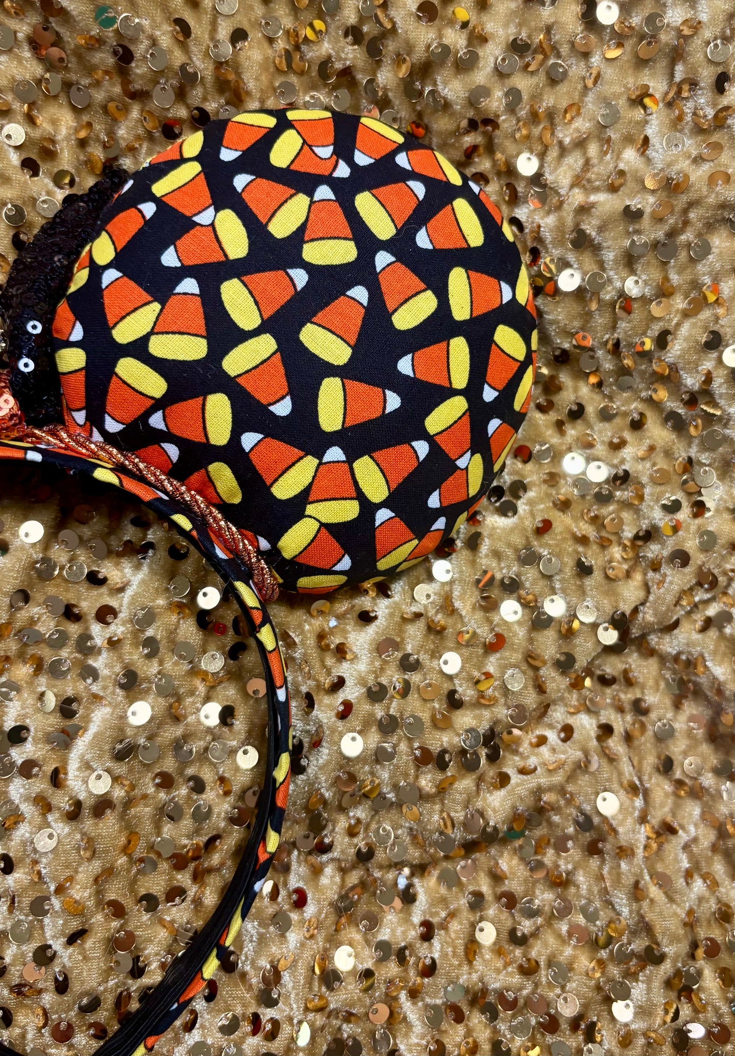 Candy Corn Mouse Ears - Halloween Mickey Ear Headband for Disney Park Days