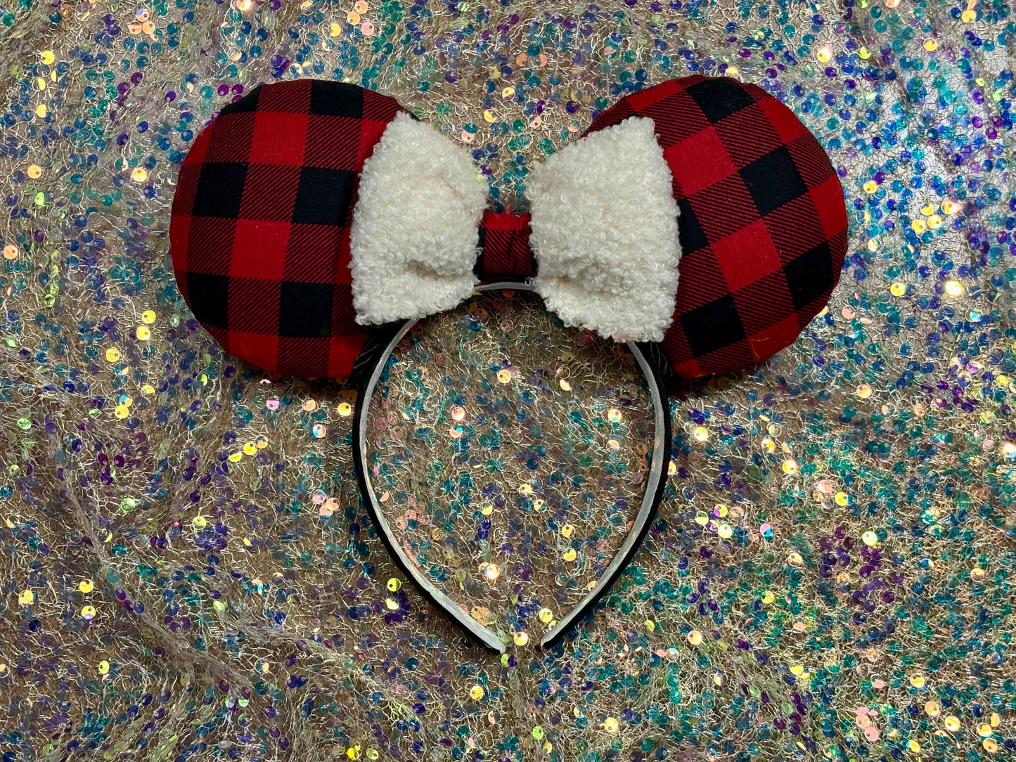 Buffalo Plaid Mouse Ears – Handmade Disney Headband