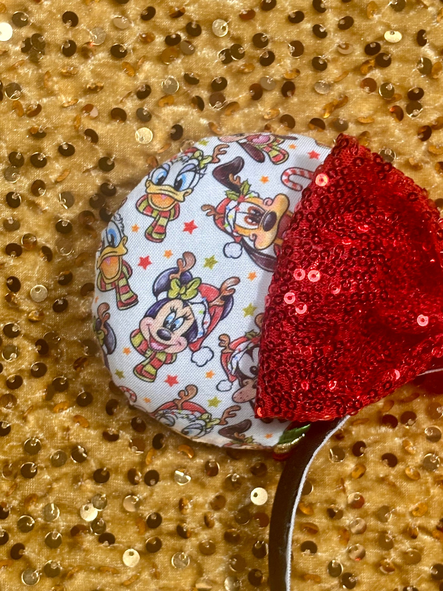 Christmas Pals Handmade Mouse Ear Headband