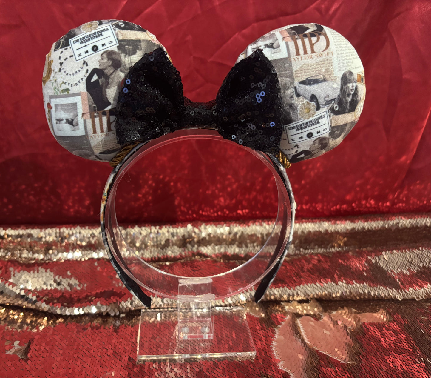The Poet Mouse Ears - Taylor Inspired Headband with Sequin Bow