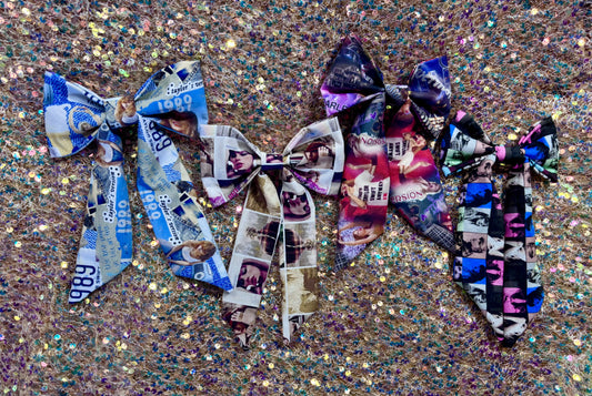 Taylor Swift Eras Hair Bow Bundle – Handmade 4-Pack (89, Pop Covers, Eras 2.0 & The Tour)