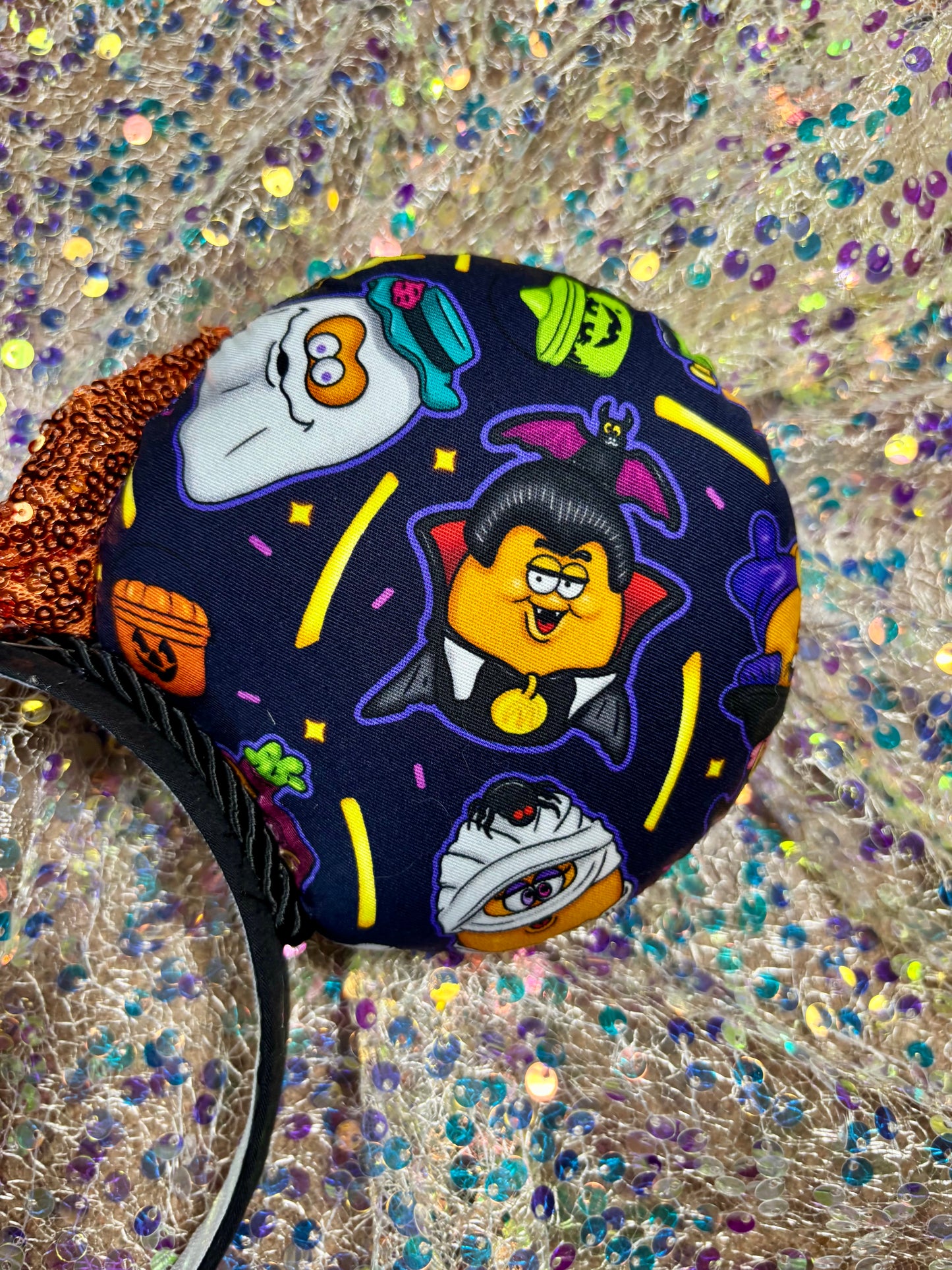 Spooky Nuggies Mouse Ears – Halloween Chicken Nugget Inspired Handmade Disney Headband