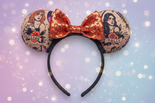 Owens Sisters Mouse Ears | Practically Magical Halloween Headband with Sequin Bow
