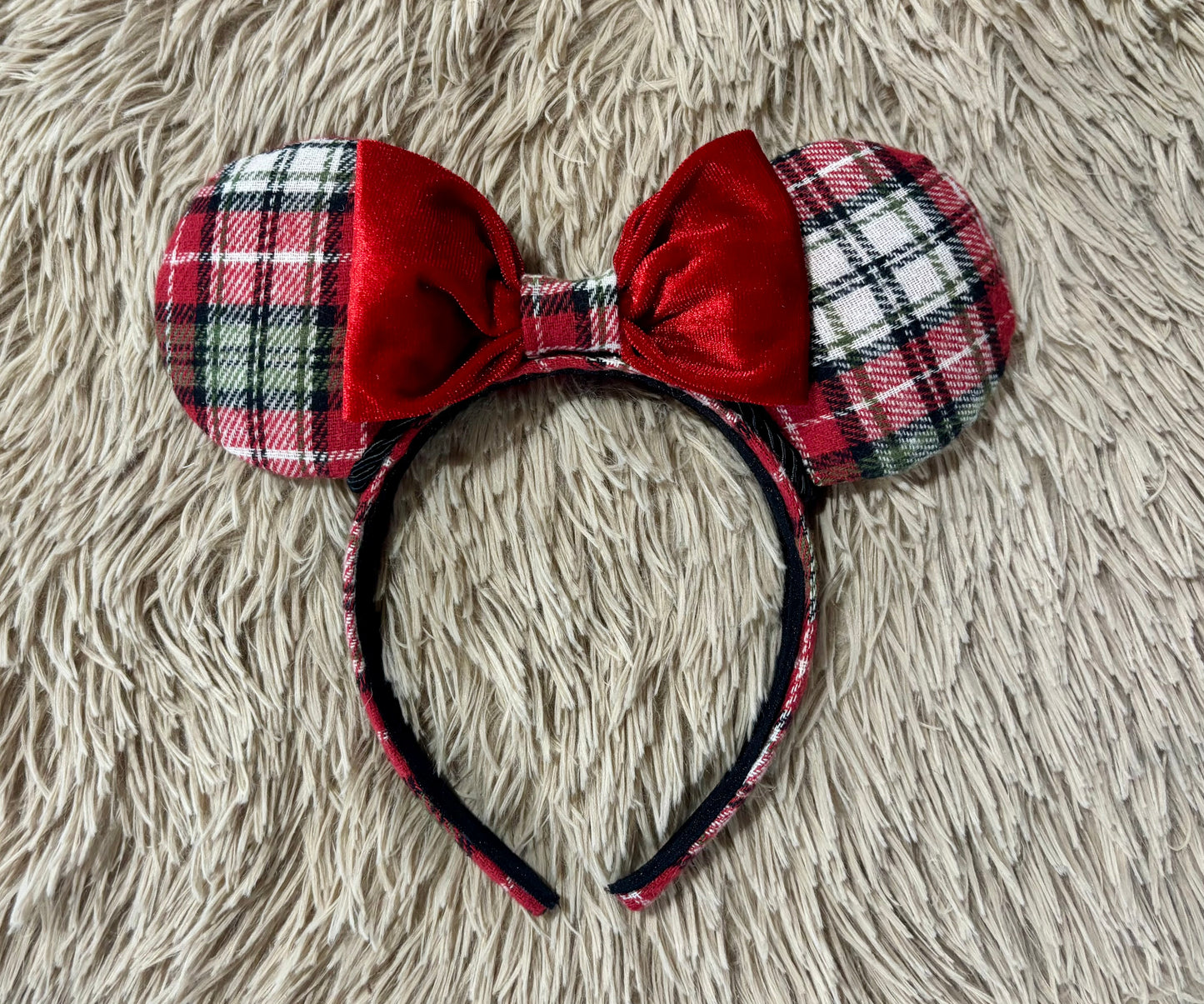 Wrapped in Red Plaid Ears