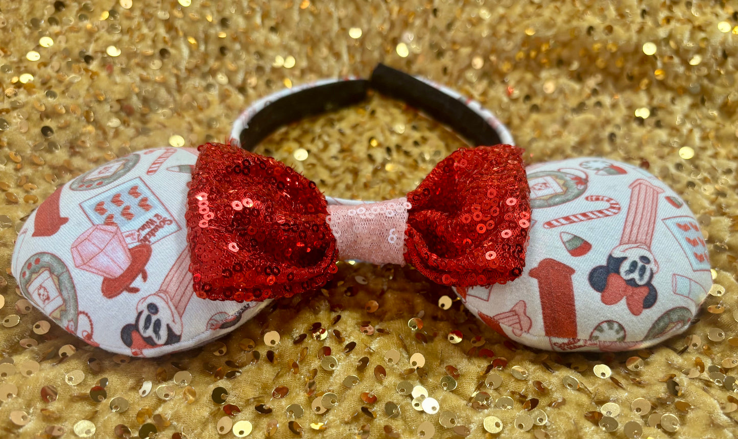 Christmas Stocking Stuffer Mouse Ears – Handmade Holiday Headband