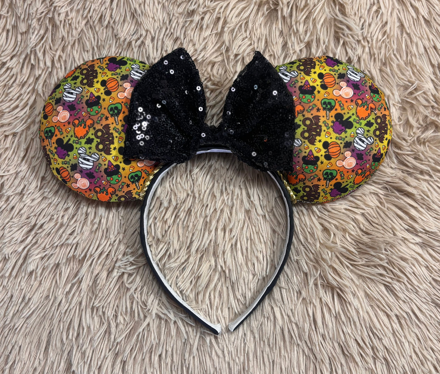 Halloween Treats Ear Headband | Handmade Spooky-Cute Hair Accessory