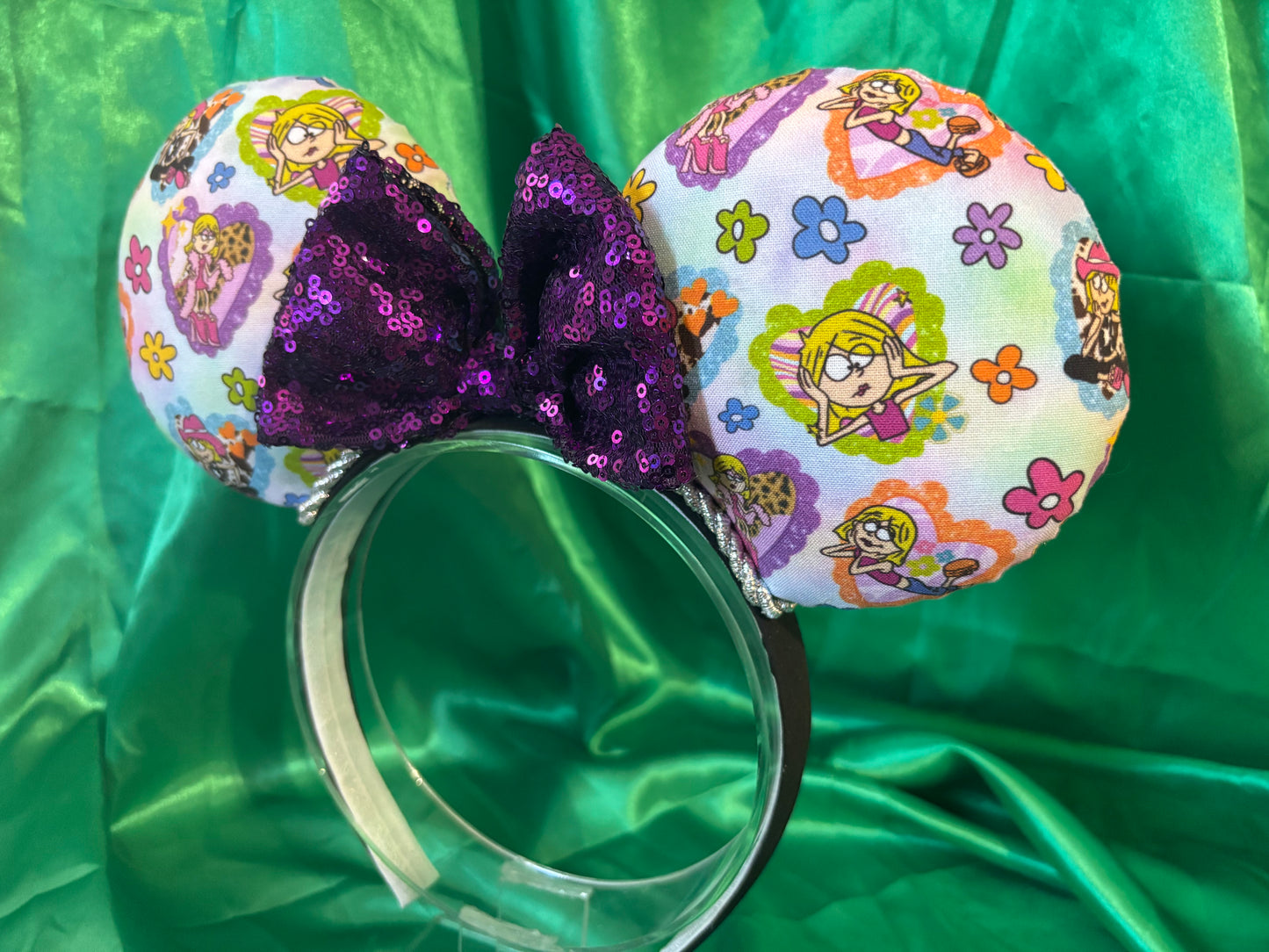 Lizzie McGuire Inspired Mouse Ears | Handmade Y2K Disney Headband with Sequin Bow