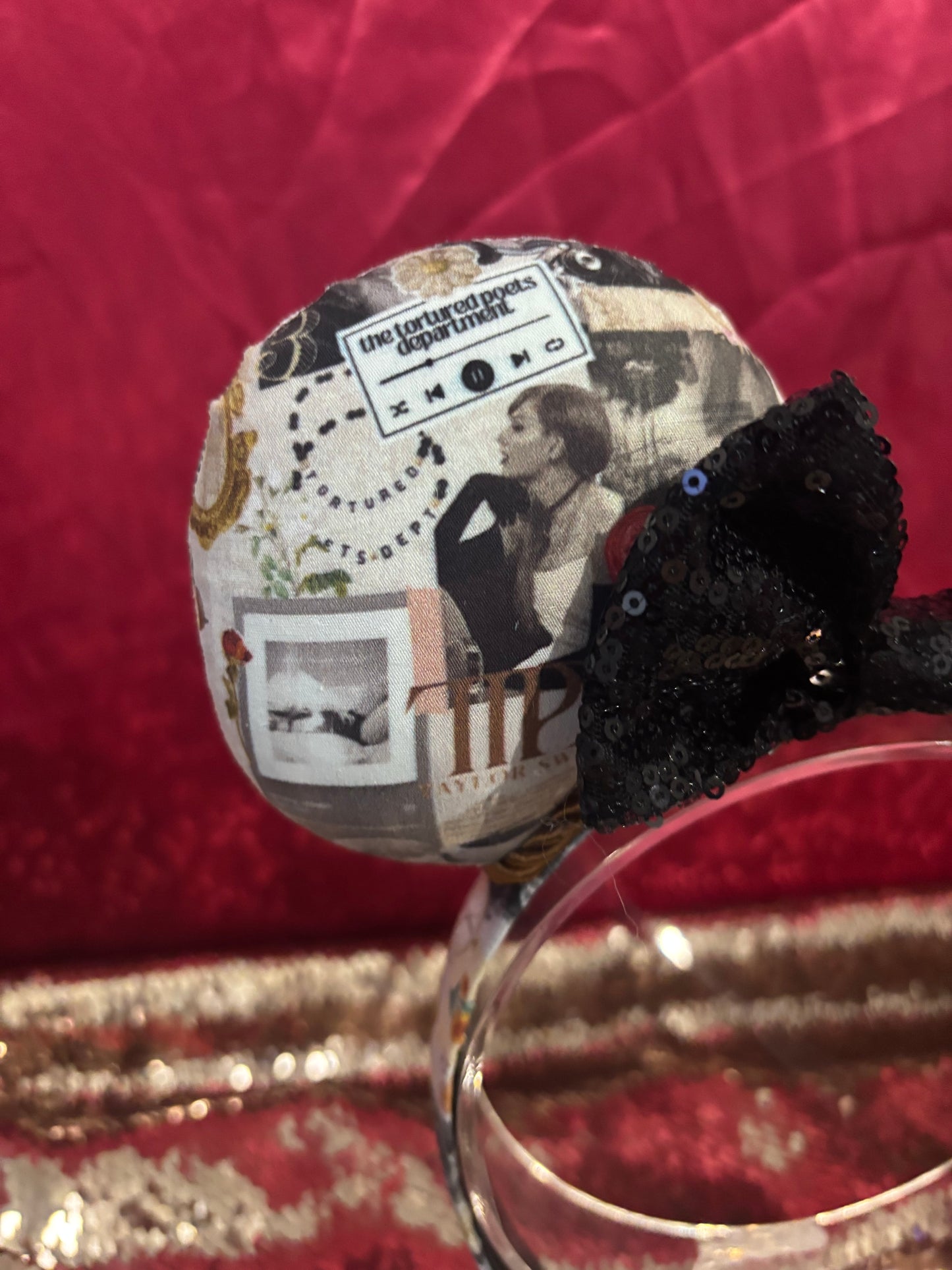 The Poet Mouse Ears - Taylor Inspired Headband with Sequin Bow