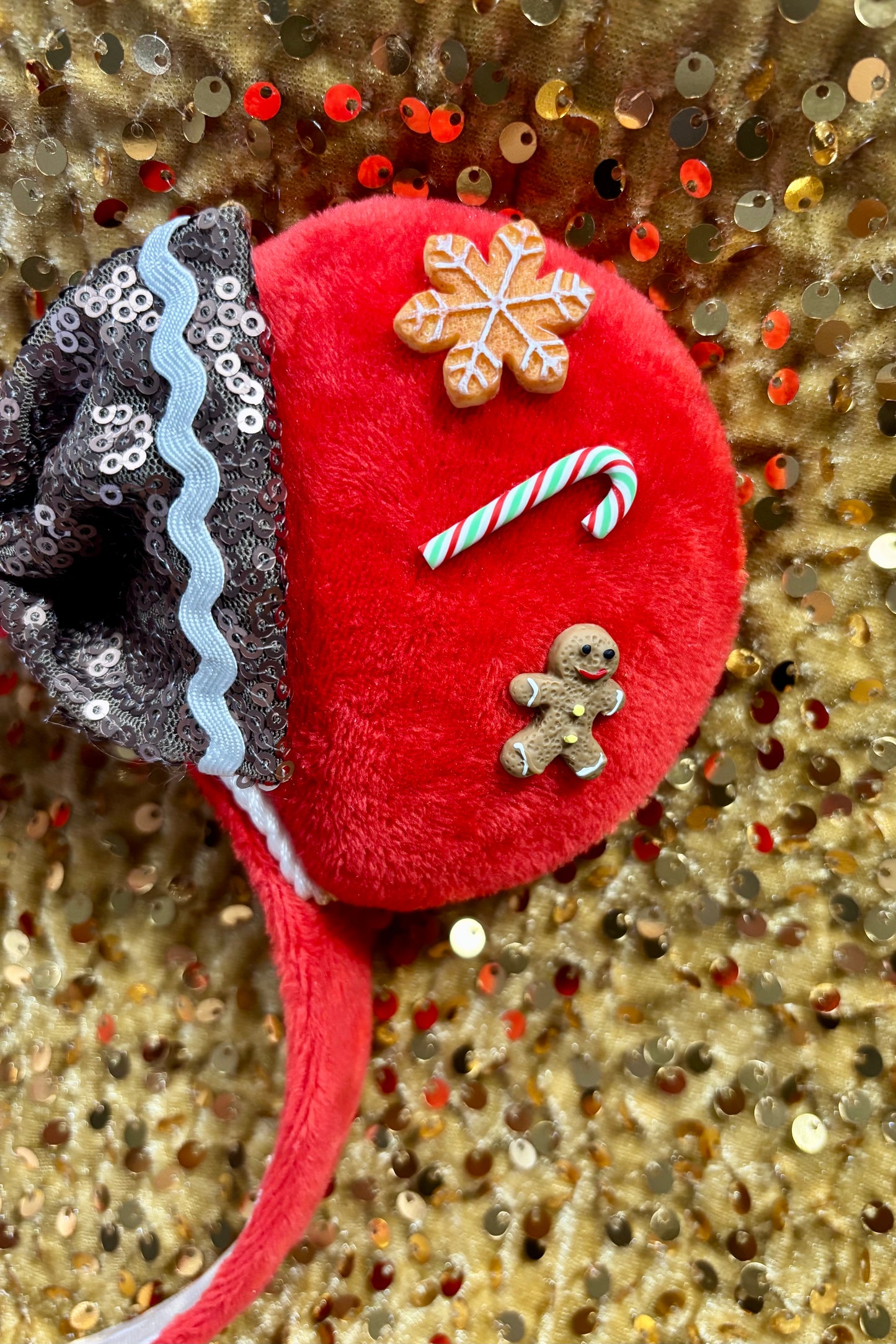 Gingerbread Mouse Ears - Christmas Mickey Ear Headband for Disney Holiday Events